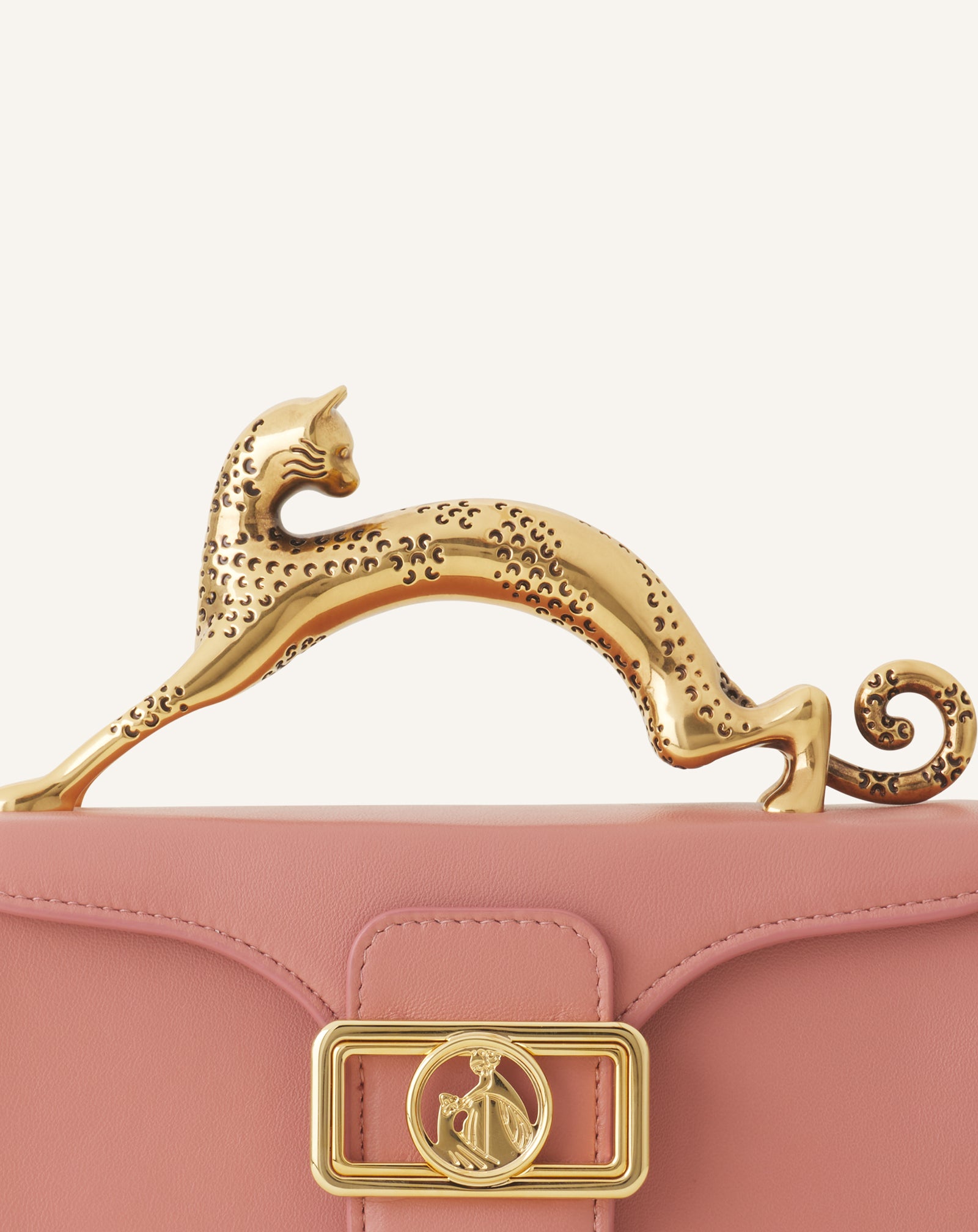 PINK PENCIL CAT NANO BAG IN LEATHER