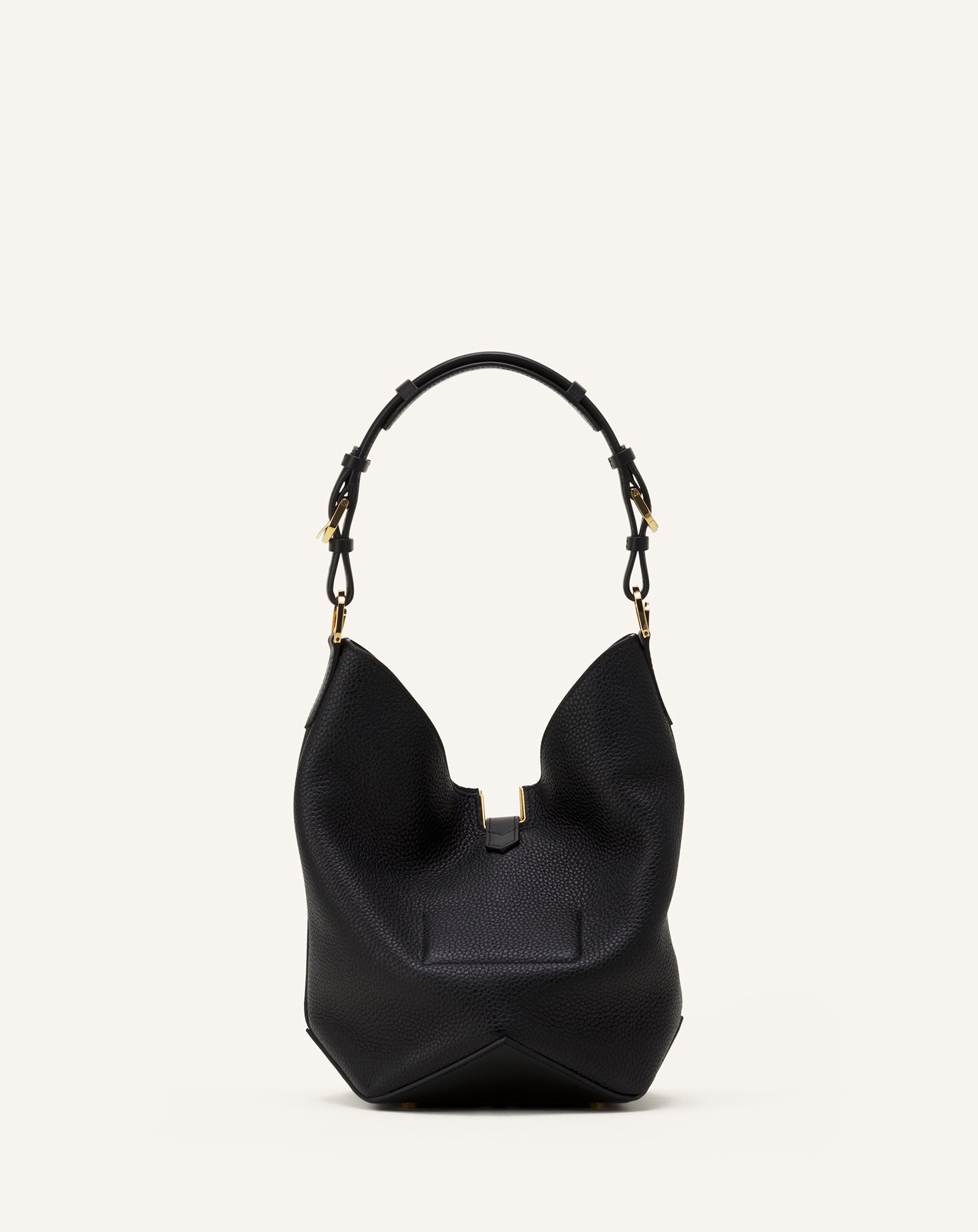 CATCH BY LANVIN MEDIUM BUCKET BAG IN GRAINED LEATHER