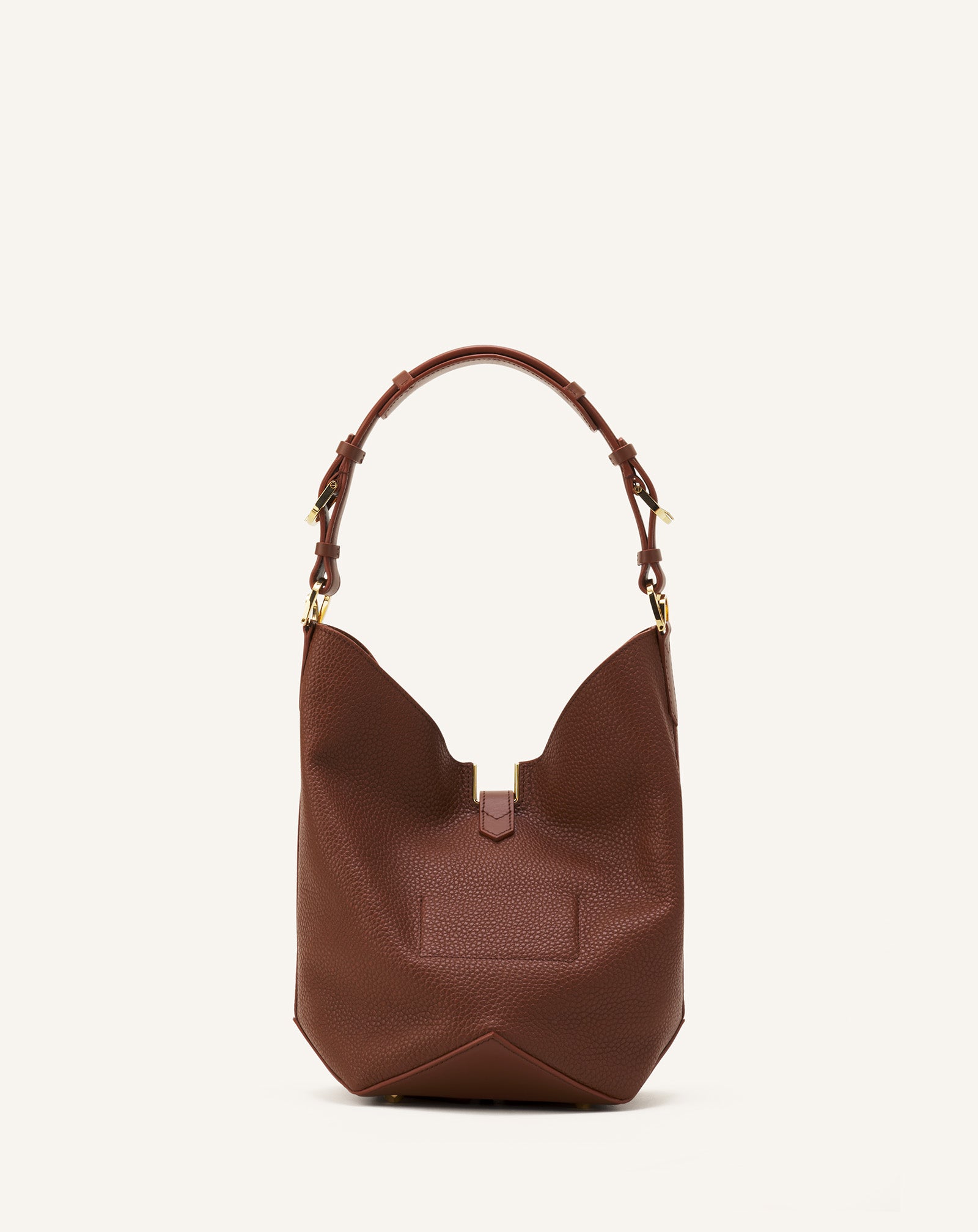 CATCH BY LANVIN MEDIUM BUCKET BAG IN GRAINED LEATHER