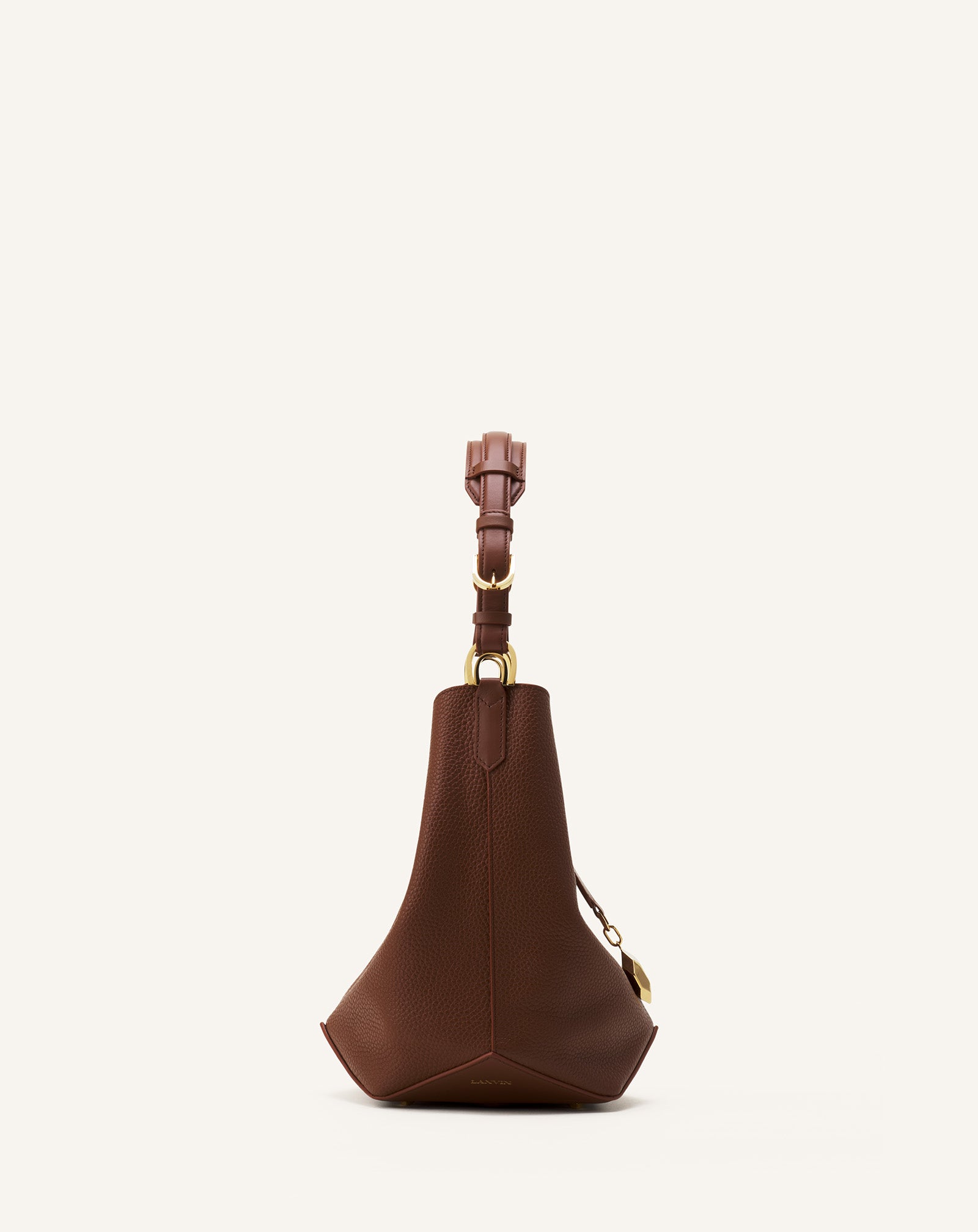 CATCH BY LANVIN MEDIUM BUCKET BAG IN GRAINED LEATHER
