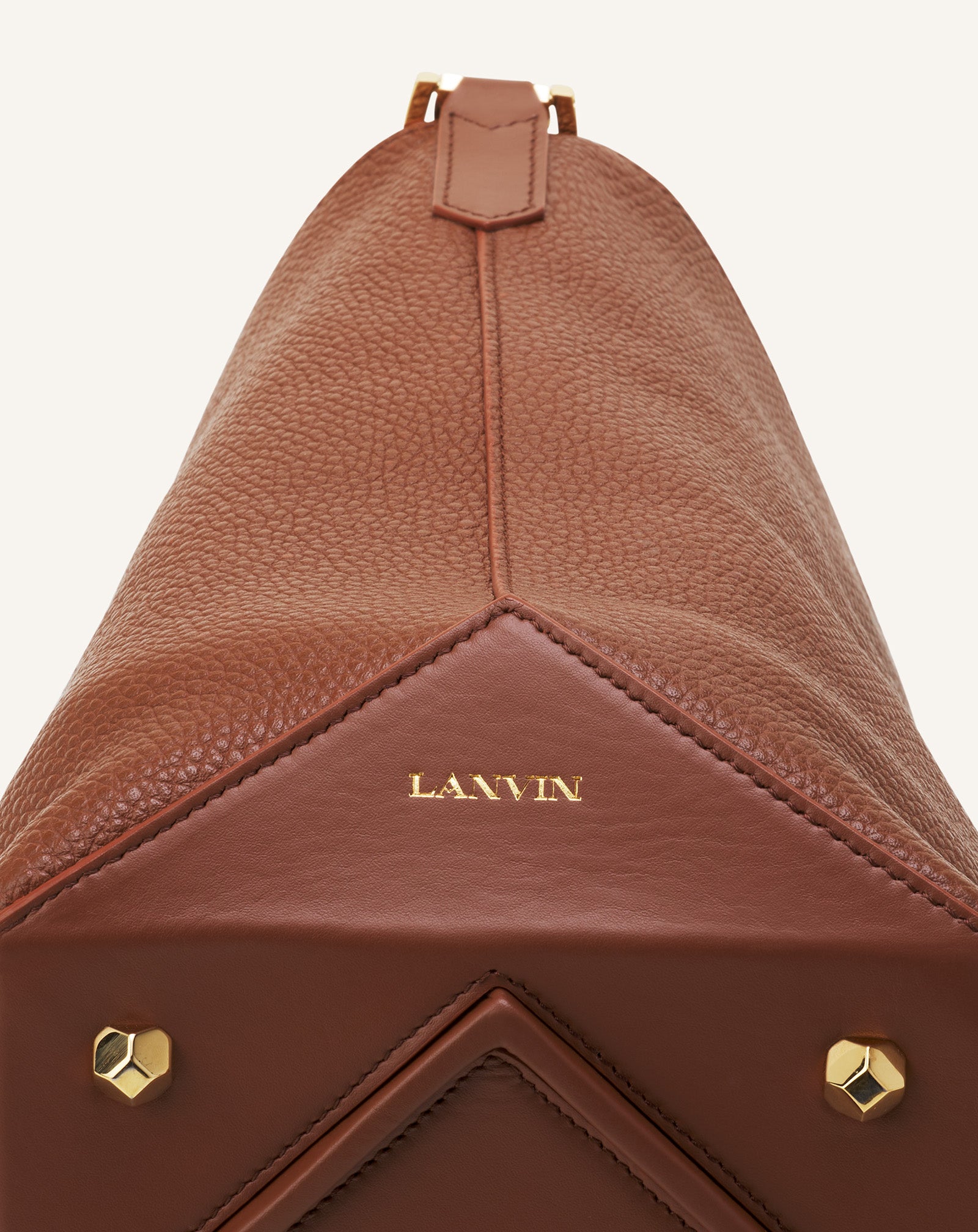 CATCH BY LANVIN MEDIUM BUCKET BAG IN GRAINED LEATHER