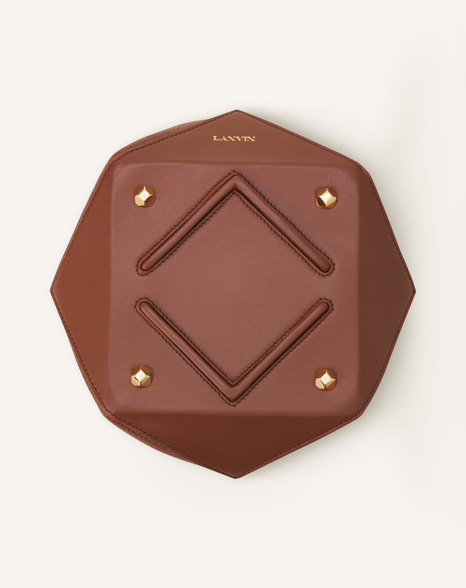 CATCH BY LANVIN MEDIUM BUCKET BAG IN GRAINED LEATHER