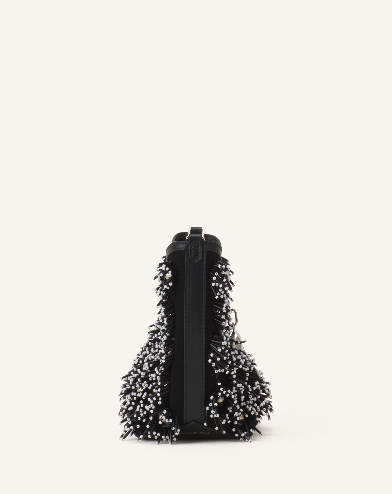 CATCH BY LANVIN EMBROIDERED LEATHER BUCKET BAG