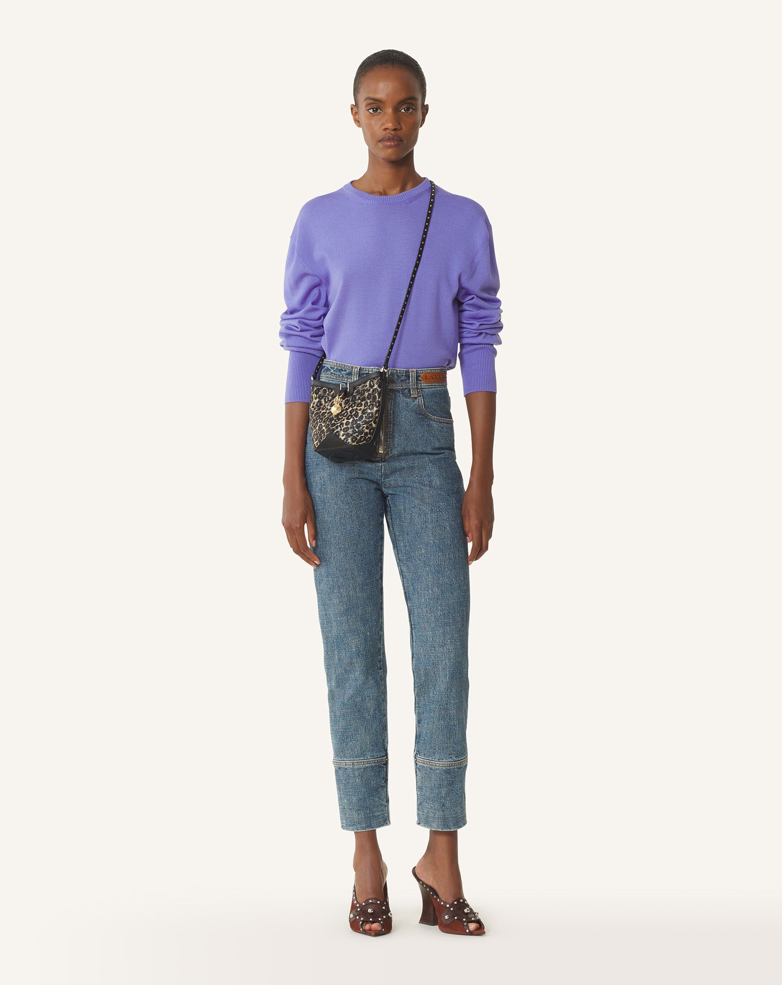 CATCH BY LANVIN NANO BUCKET BAG IN RAFFIA