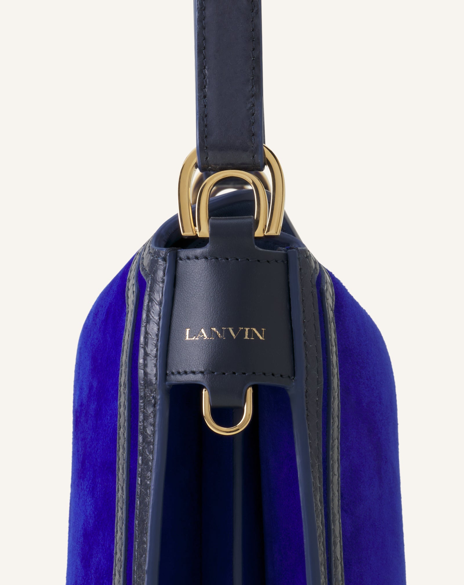 BLUE COMPAGNON BAG IN SUEDE