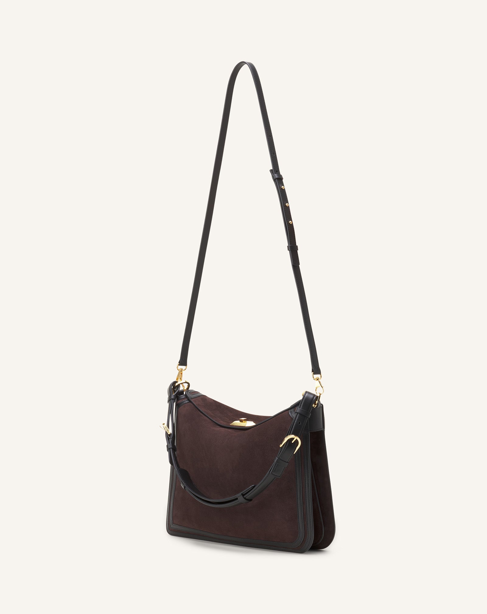 BROWN COMPAGNON BAG IN SUEDE