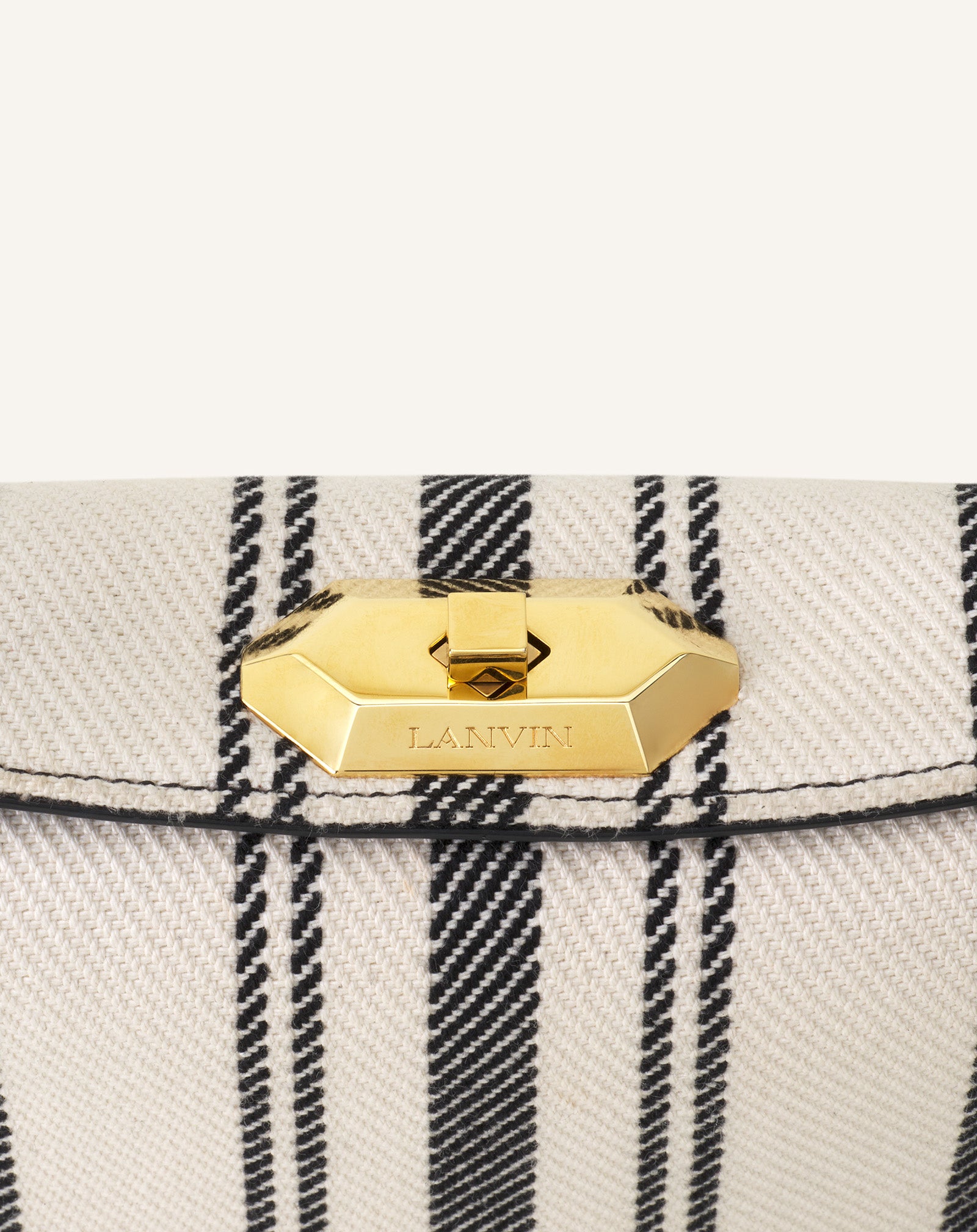 GREY COMPAGNON 20 BAG IN STRIPED CANVAS