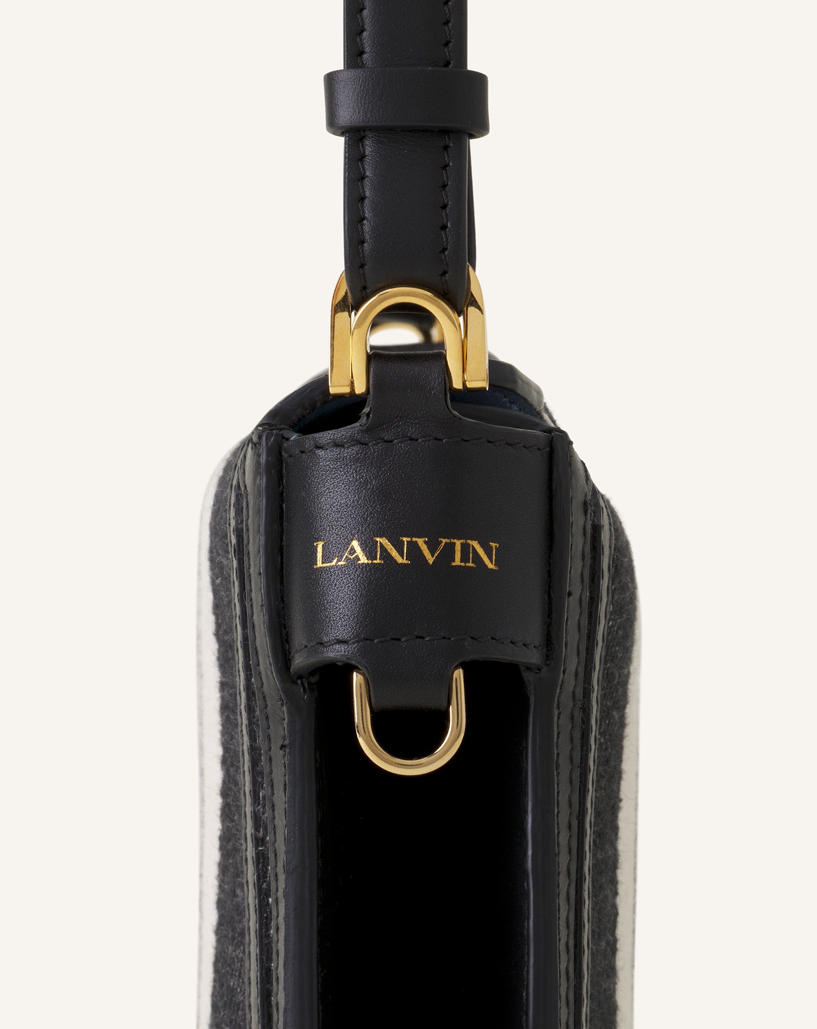 GREY COMPAGNON 20 BAG IN STRIPED CANVAS