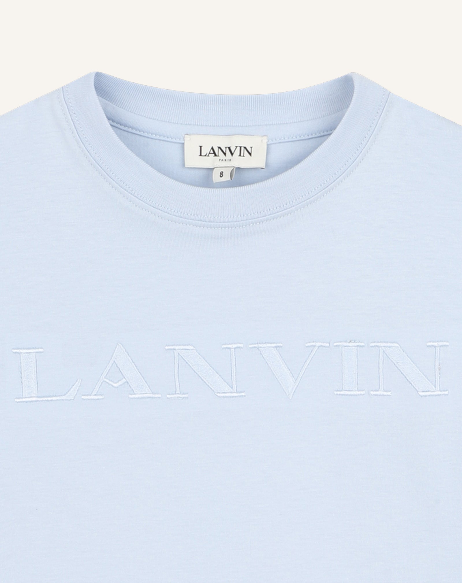 BLUE EMBROIDERED LANVIN T-SHIRT