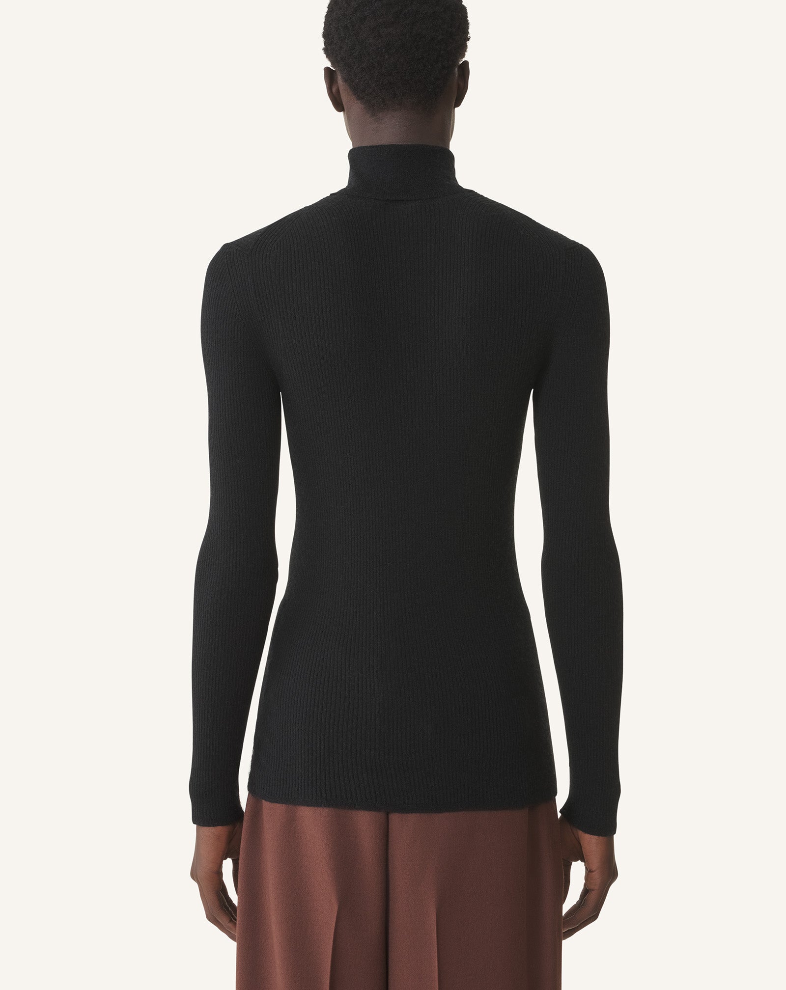 TURTLENECK SWEATER IN MERINO WOOL AND SILK