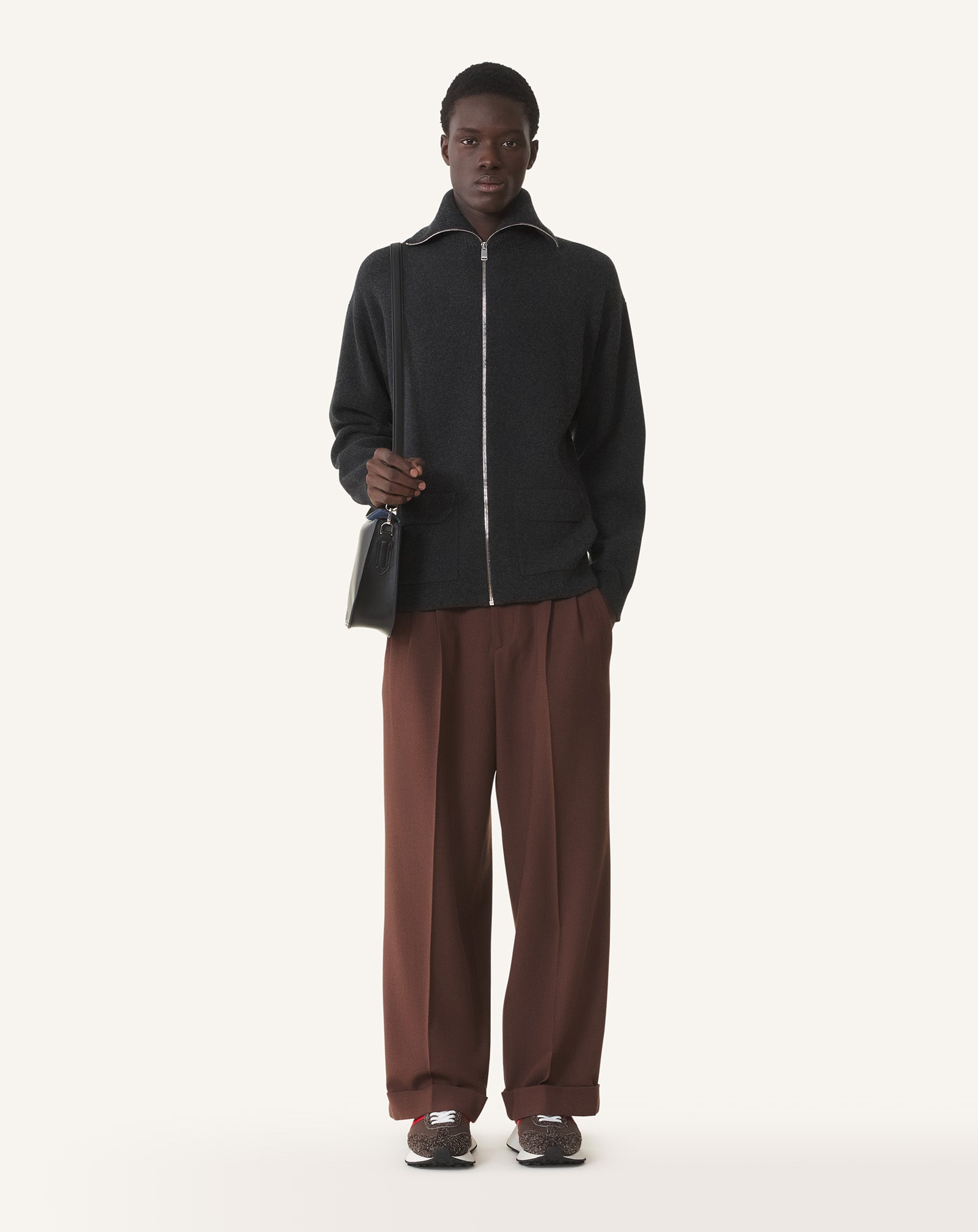 CASHMERE ZIP CARDIGAN