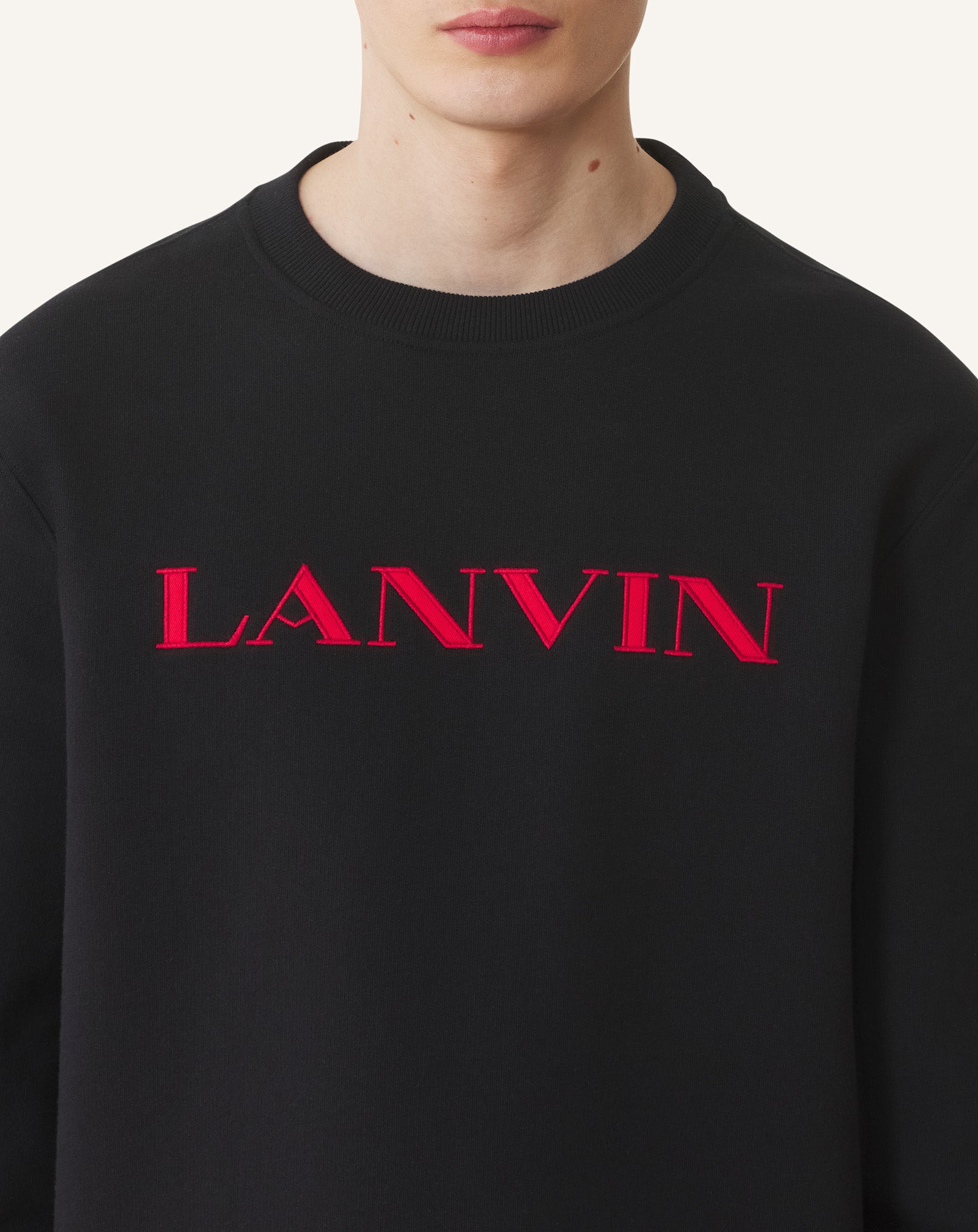 LANVIN EMBROIDERED COTTON SWEATSHIRT