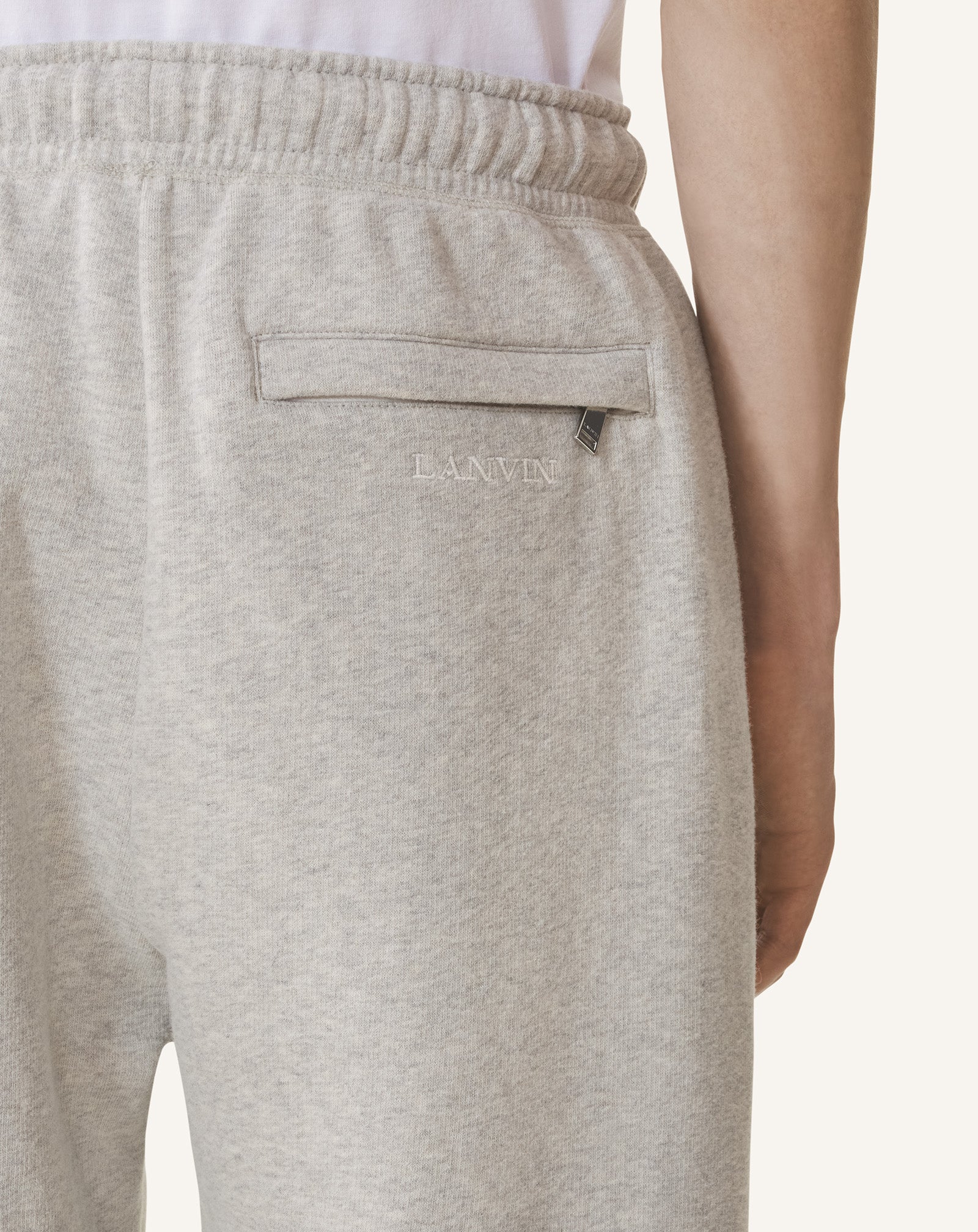 COTTON FLEECE AND CASHMERE JOGGING PANTS