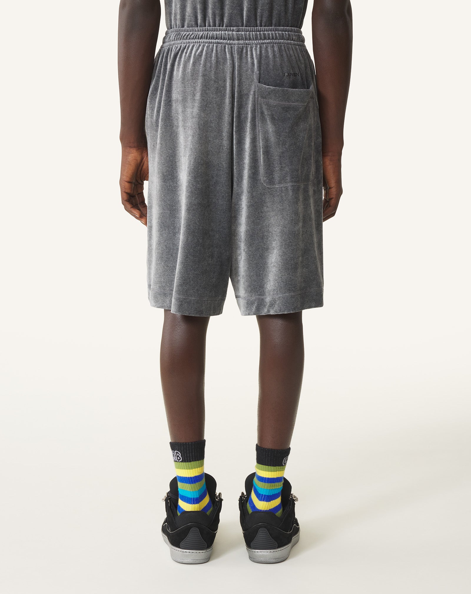 BLACK VELVET BERMUDA SHORTS