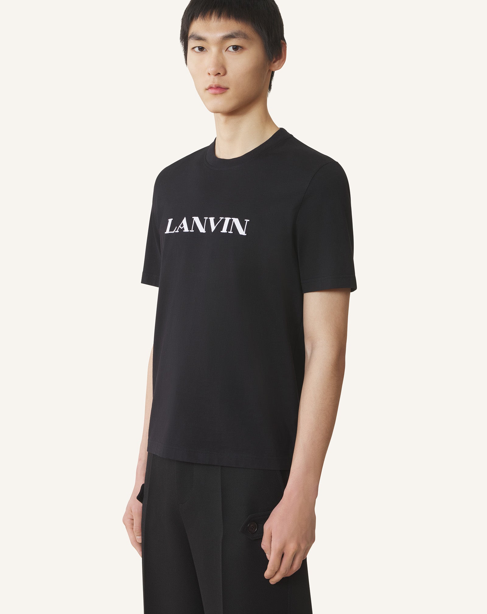 LANVIN EMBROIDERED COTTON T-SHIRT