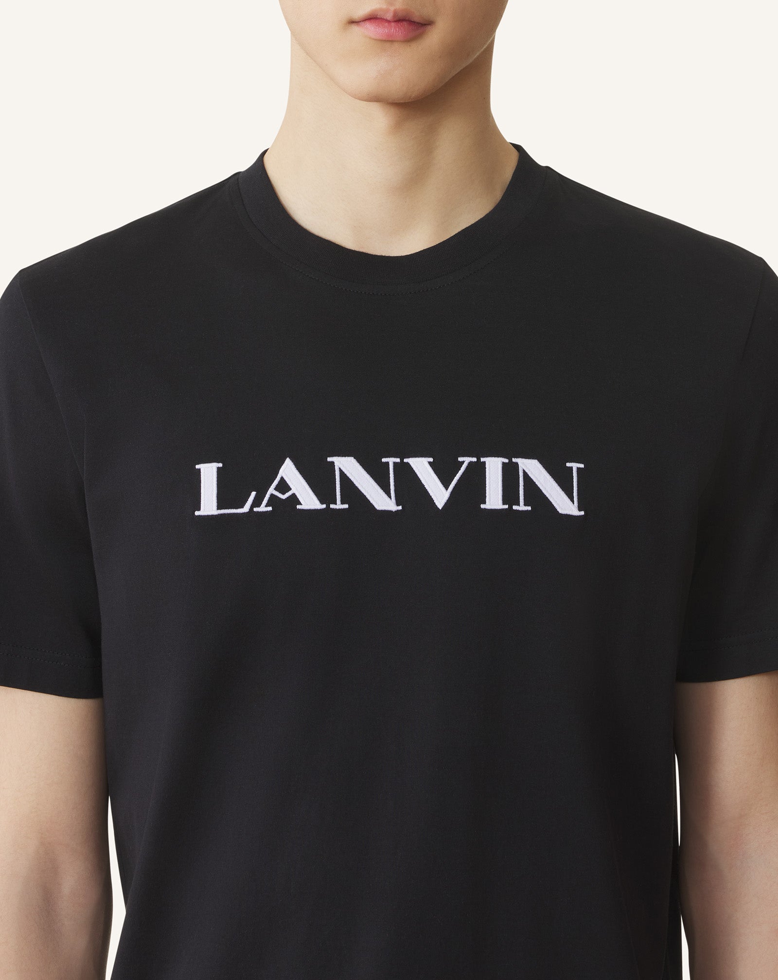 LANVIN EMBROIDERED COTTON T-SHIRT