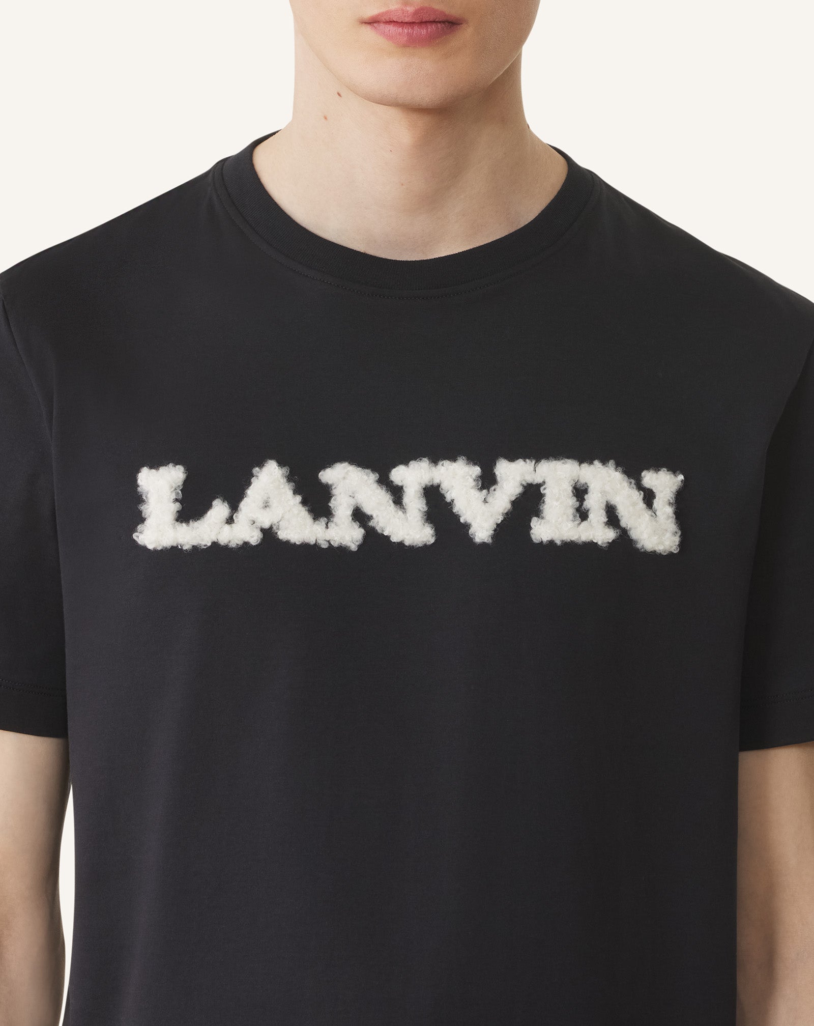 LANVIN SHEARLING COTTON T-SHIRT