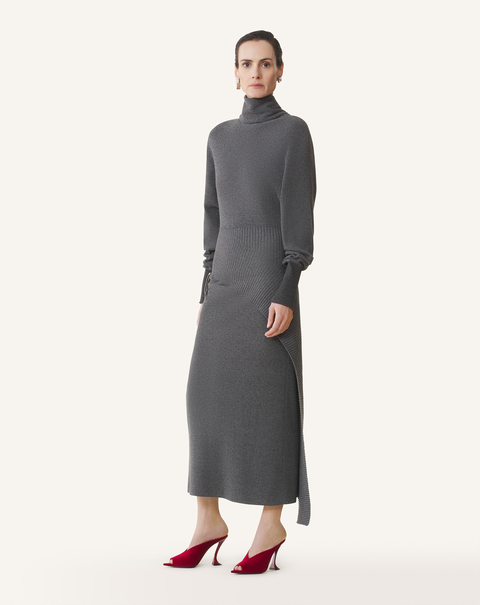 WOOL AND CASHMERE MIDI DRESS