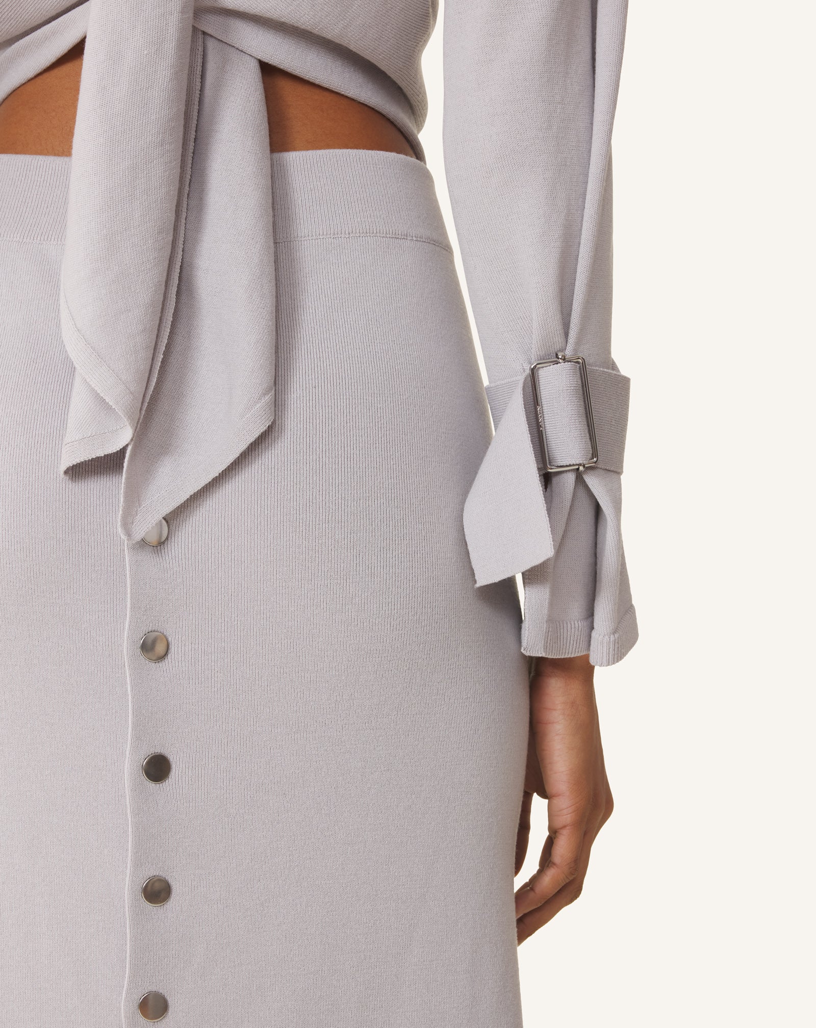 WHITE LONG SILK DRESS WITH BACK TIE