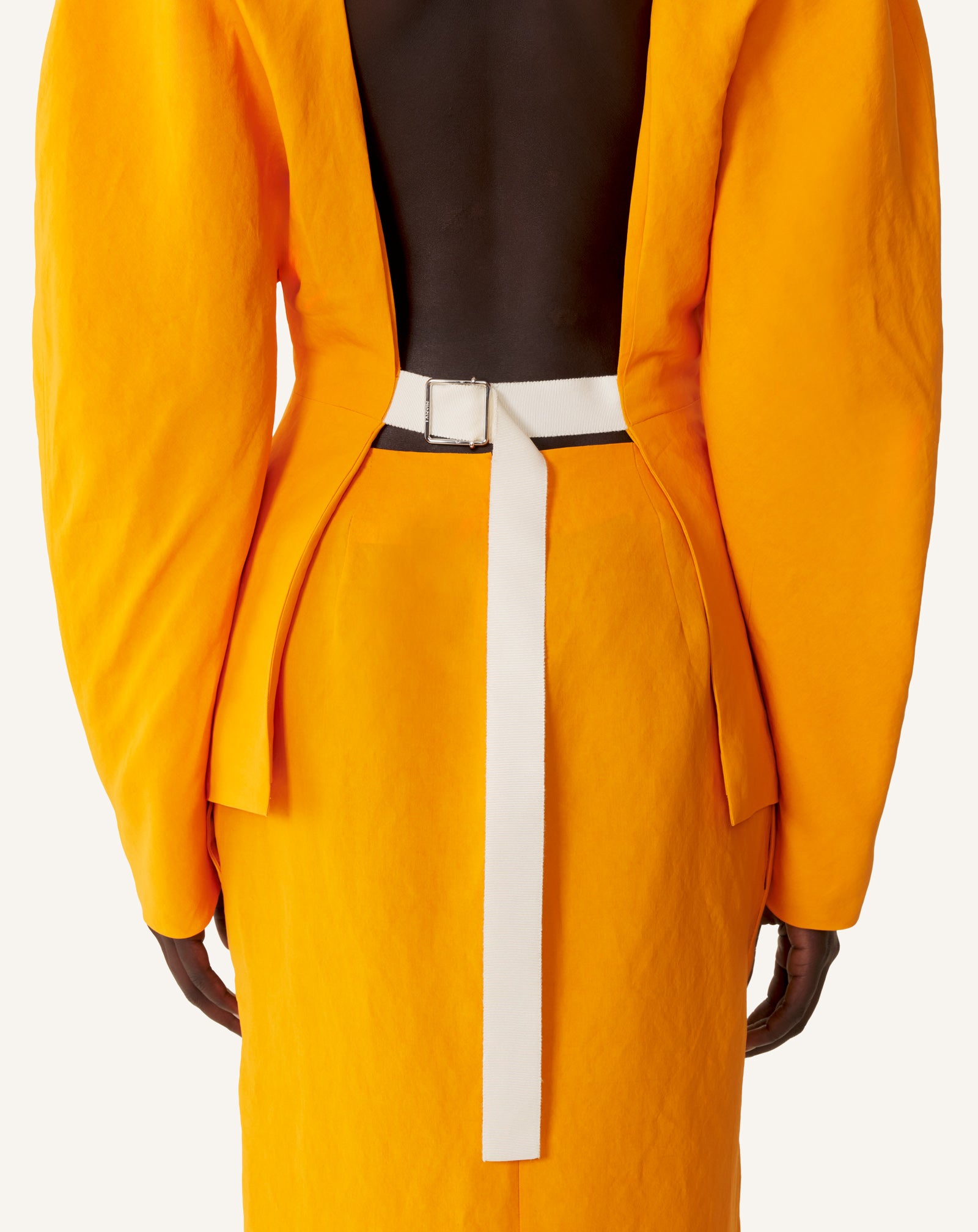 ORANGE PAPER AND VISCOSE OPEN-BACK JACKET