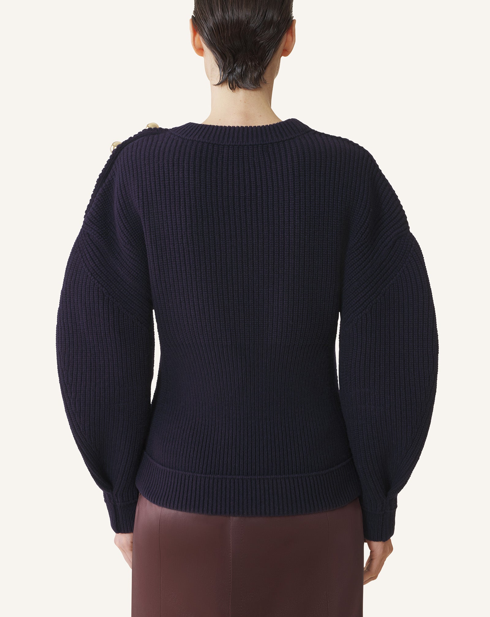 WOOL RIBBED SWEATER