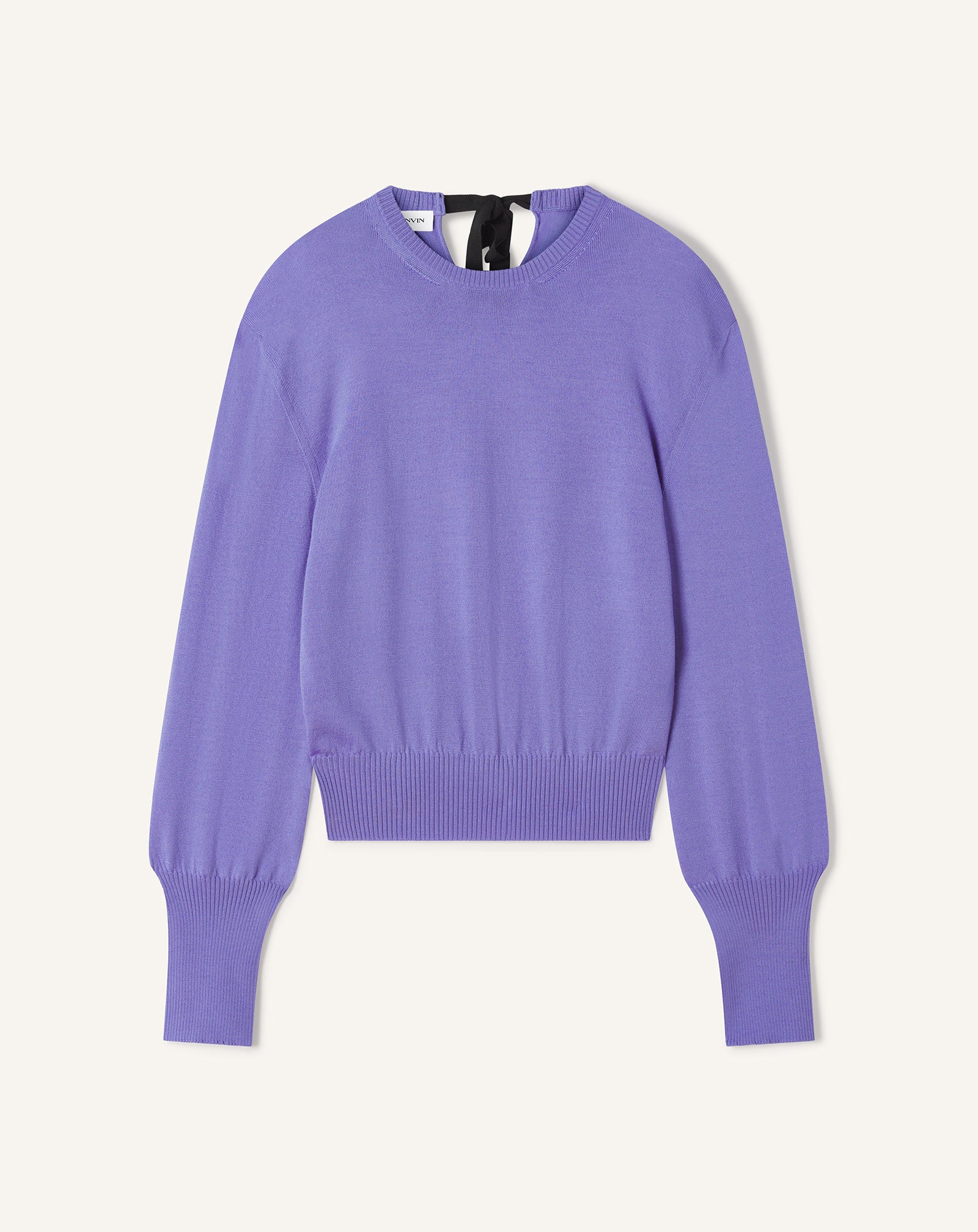 WOOL SWEATER WITH GROS GRAIN DETAIL