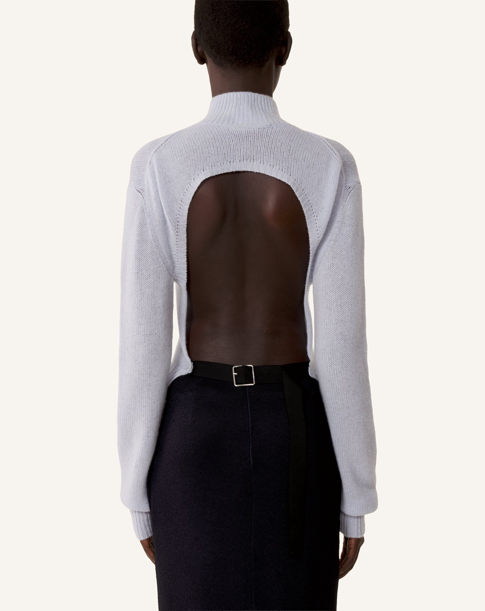 OPEN-BACK SWEATER IN CASHMERE