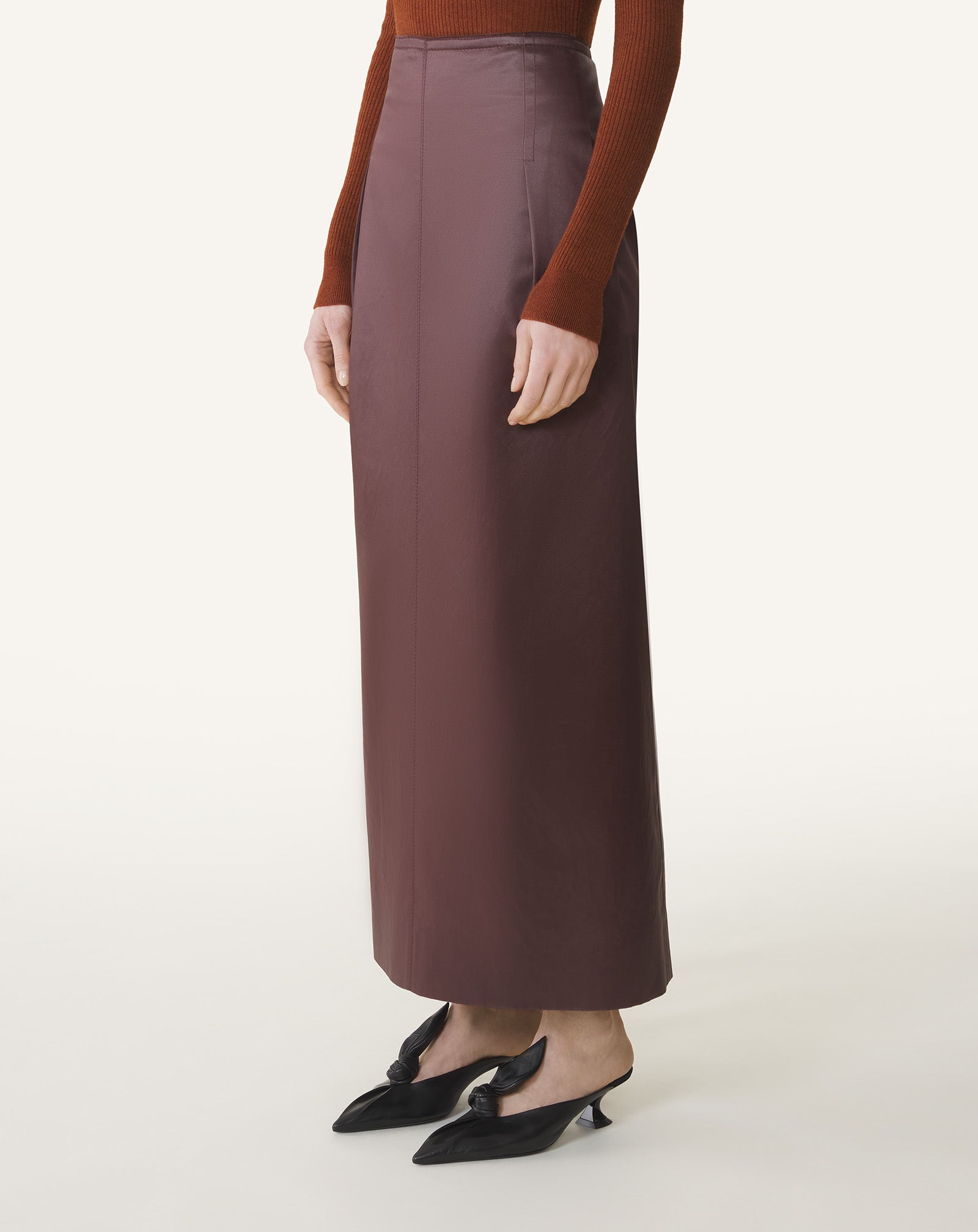 STRAIGHT SKIRT IN COTTON AND VISCOSE
