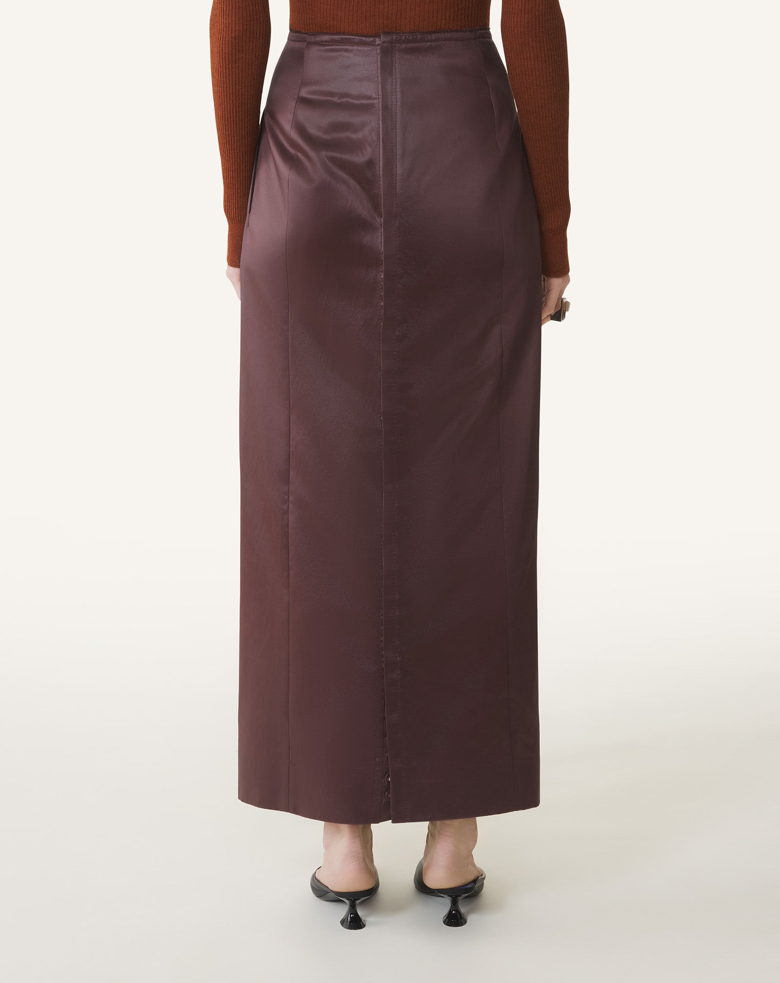 STRAIGHT SKIRT IN COTTON AND VISCOSE