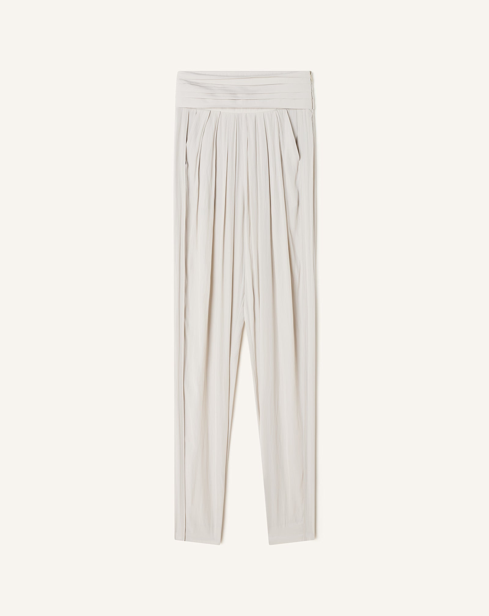 DRAPED CHARMEUSE PANTS