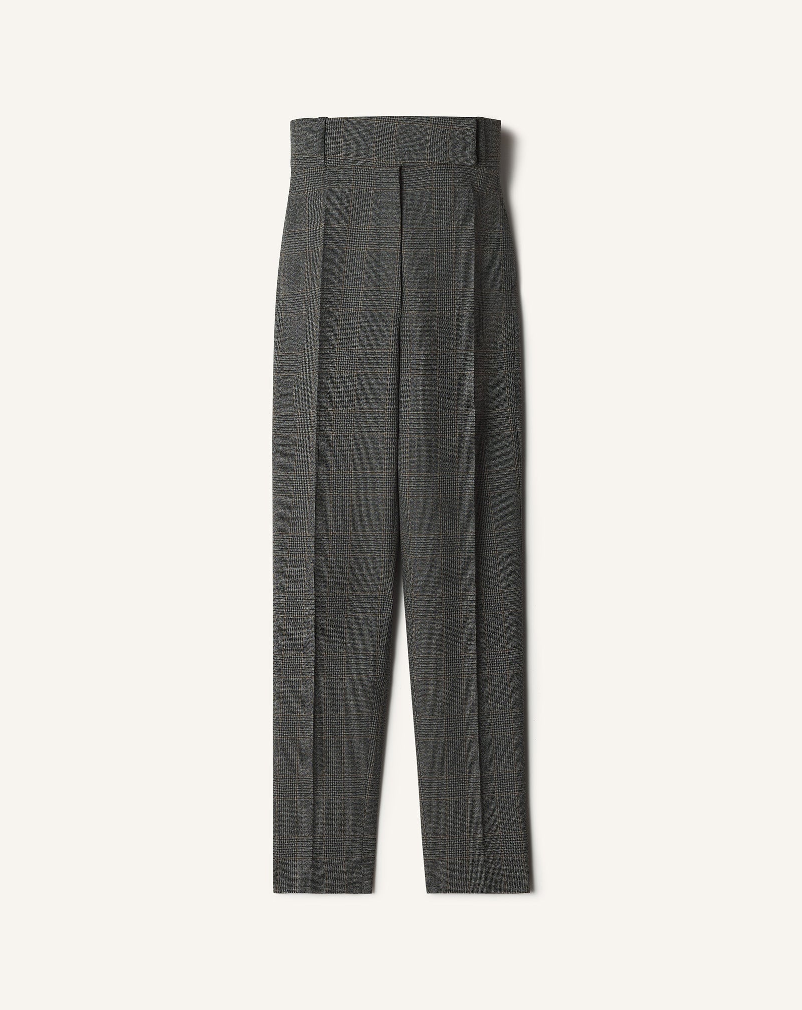 PRINCE OF WALES WOOL CIGARETTE PANTS