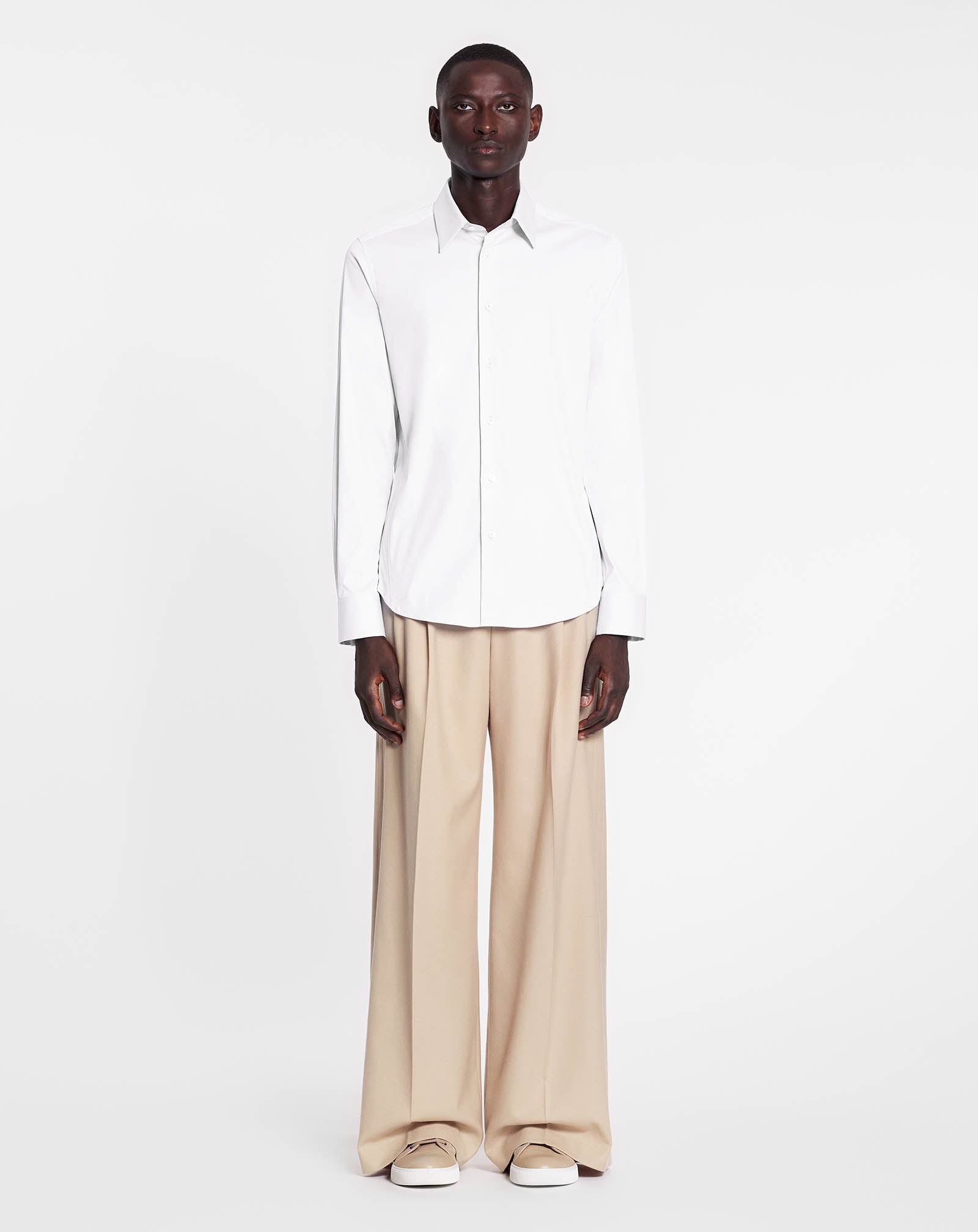 SLIM FIT SHIRT WITH VISIBLE BUTTONS